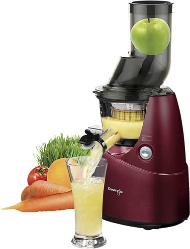 Alt View 1. Kuvings - Wide-Mouth Slow Juicer - Pearl Red.