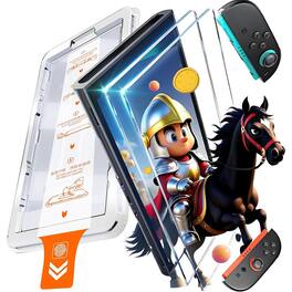 PARKER SLATER - 2 Pack Screen Protector for Nintendo Switch 2 2025, Tempered Glass, Anti-Scratch, Auto-Dust Removal, Auto Alignment
