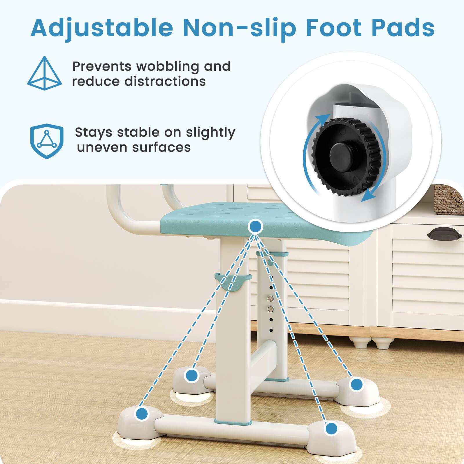 Adjustable Non-slip Foot Pads

- Prevents wobbling and reduce distractions
- Stays stable on slightly uneven surfaces