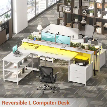Reversible L Computer Desk