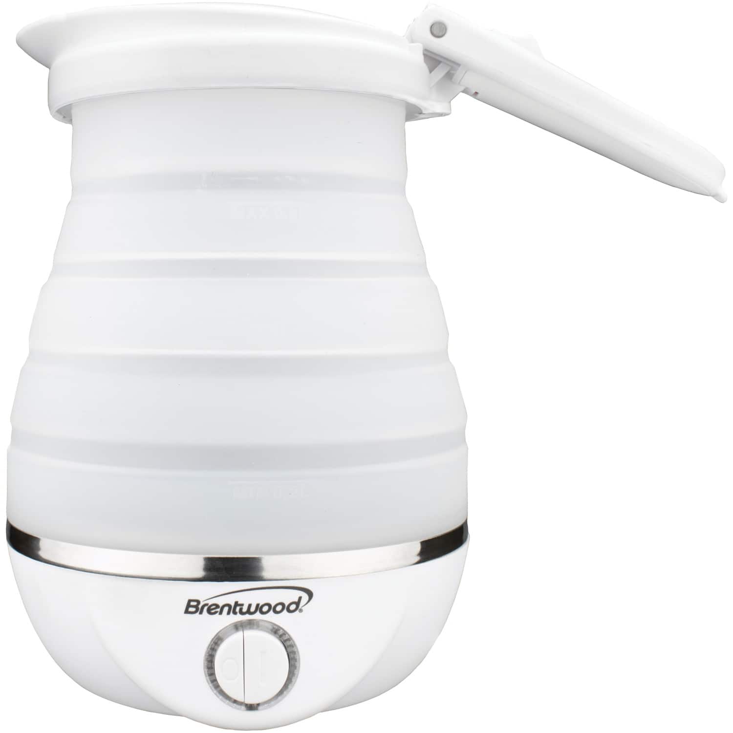 Brentwood - Kt-1508w .85-quart Dual-voltage Collapsible Travel Kettle - White