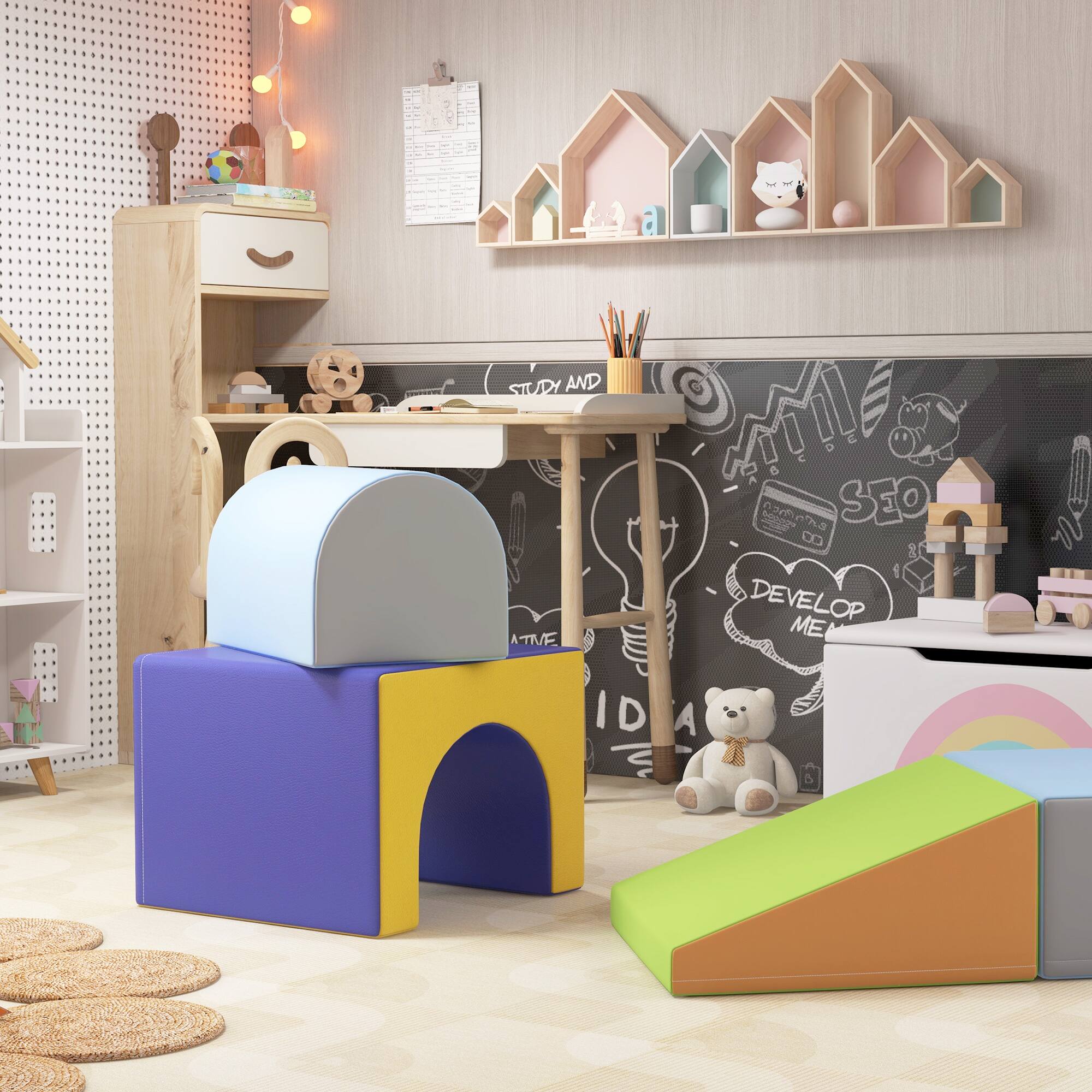 Sure, here is the corrected and grouped text from the image:

- STUDY AND
- SEO
- DEVELOP ME
- IDEAS