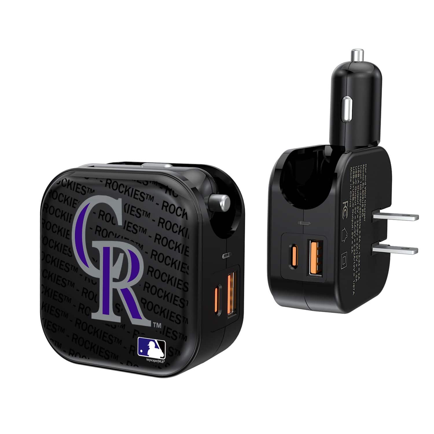 Keyscaper - Colorado Rockies Team Logo Dual Port USB Car & Home Charger - Multicolor price history on PriceWatchPro