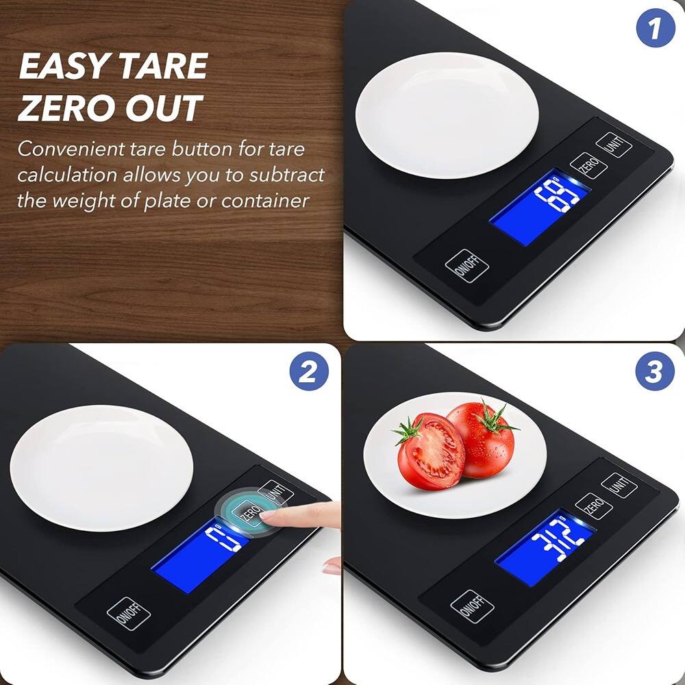EASY TARE ZERO OUT

Convenient tare button for tare calculation allows you to subtract the weight of plate or container

1. ON/OFF UNIT ZERO 69
2. ON/OFF UNIT ZERO 0
3. ON/OFF UNIT ZERO 32