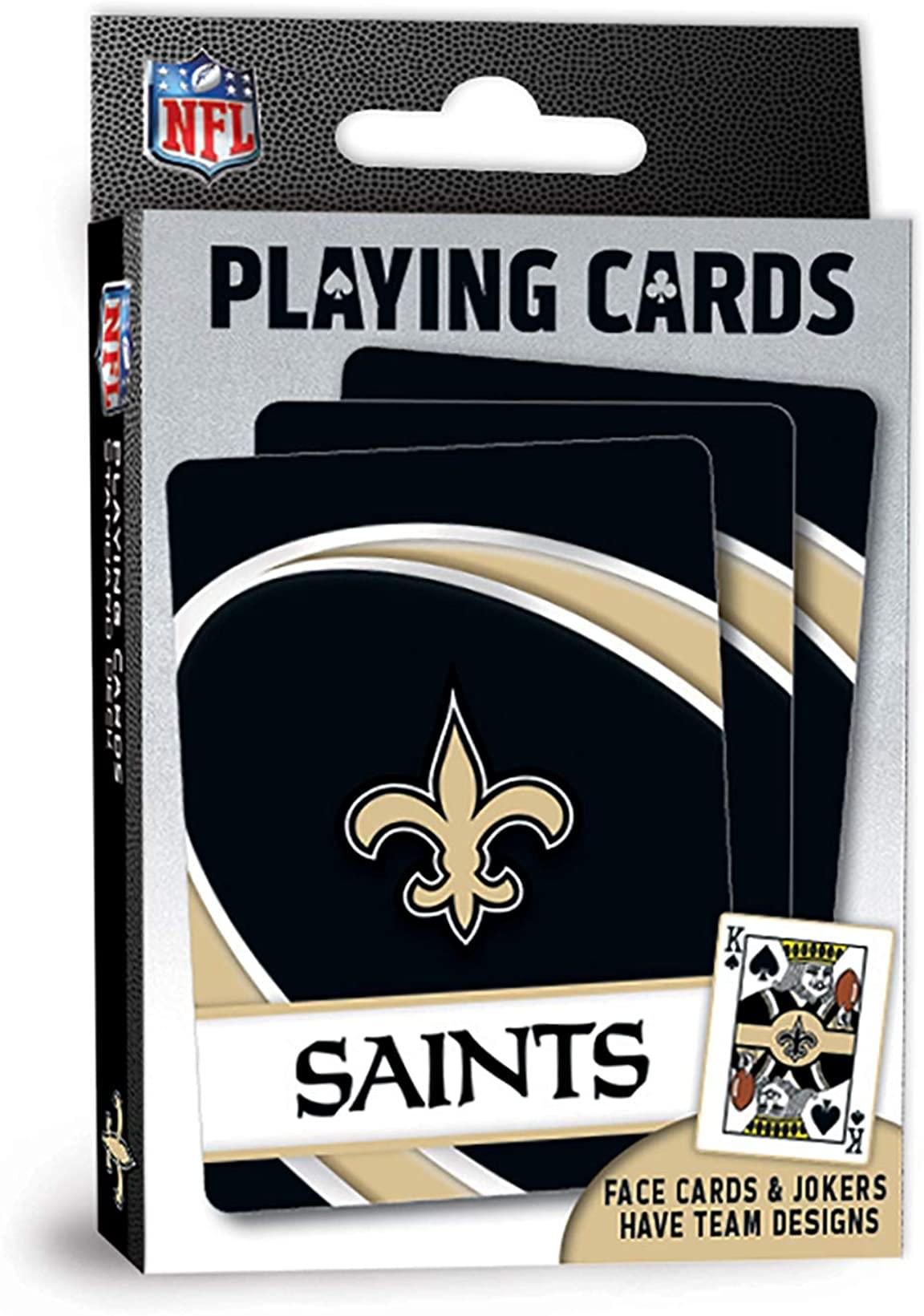 NFL PLAYING CARDS  
SAINTS  
FACE CARDS & JOKERS HAVE TEAM DESIGNS