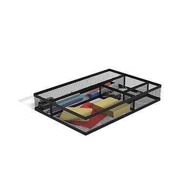 Alt View 1. TRU RED - 4 Compartment Mesh Drawer Organizer, Matte - Matte Black.