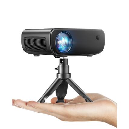 Front. The Best Inks - Wifi Projector For 2024 Upgraded Mini With Tripod & Carry Bag Full Hd 1080p Supported 200" Display Portable - Default.