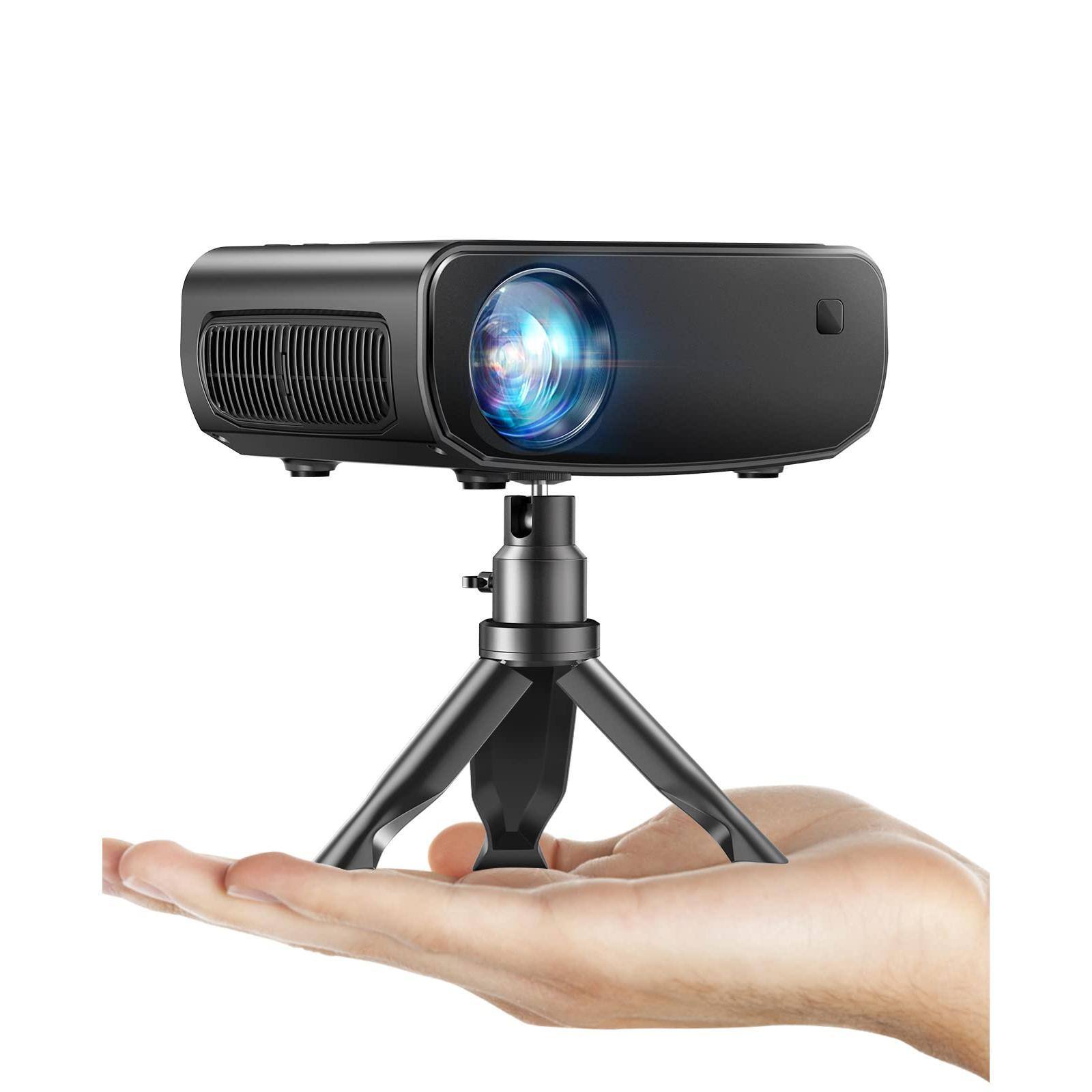 Front. The Best Inks - Wifi Projector For   2024 Upgraded Mini With Tripod & Carry Bag Full Hd 1080p Supported 200" Display Portable - Default.