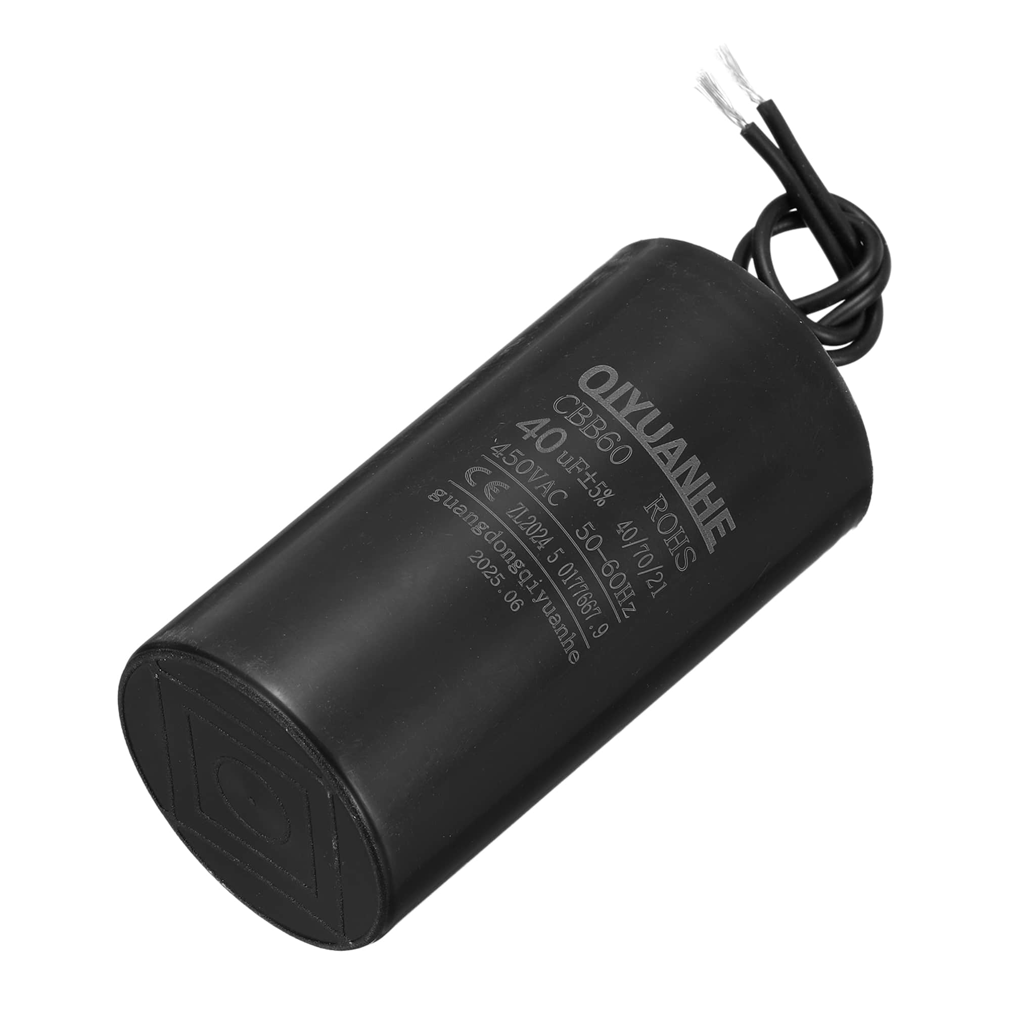 Unique Bargains - 40uF CBB60 Run Capacitor, AC 450V 2 Wires 50/60Hz Cylinder 50x100mm for Air Compressor, Water Pump - Black price history on PriceWatchPro
