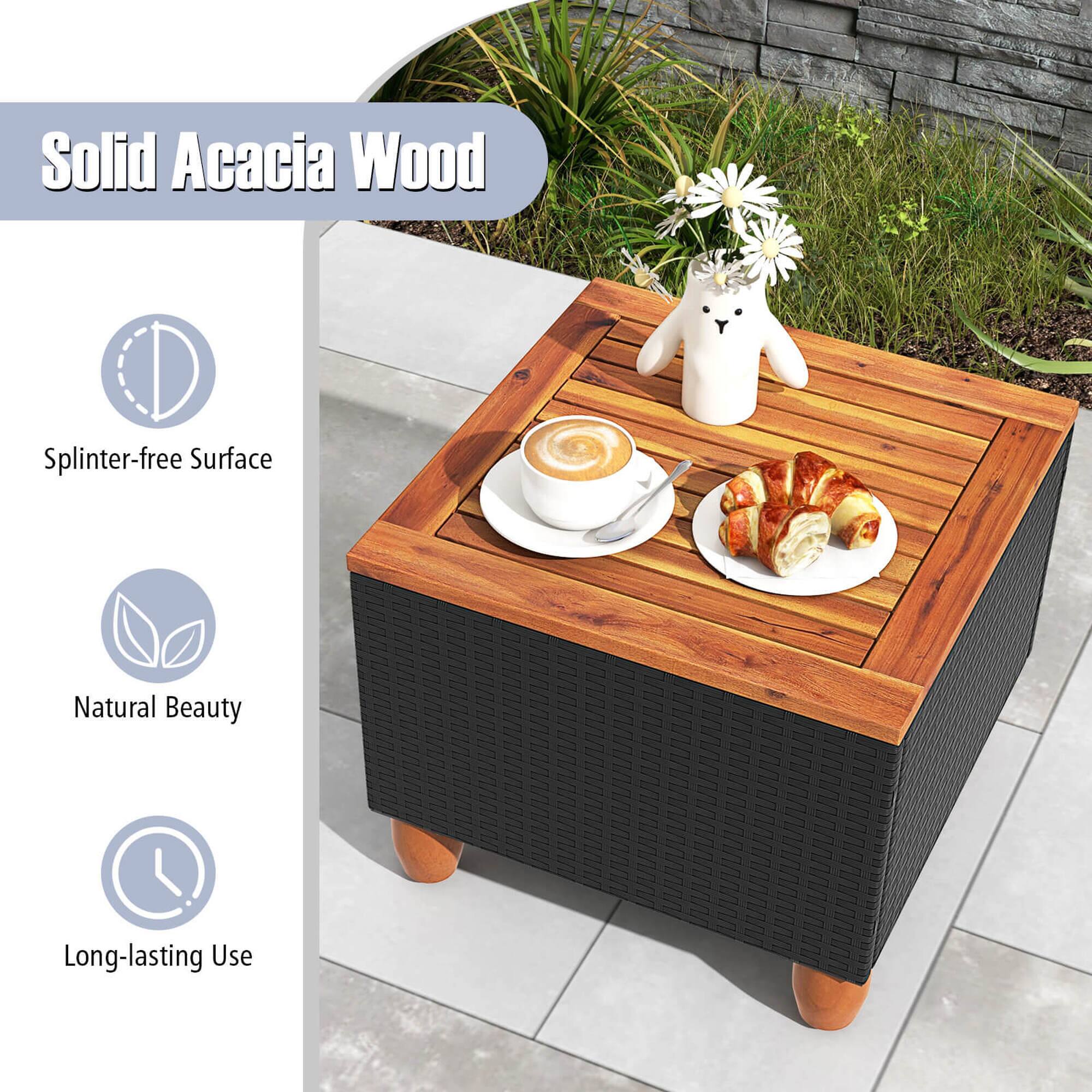 Solid Acacia Wood, Splinter-free Surface, Natural Beauty, Long-lasting Use