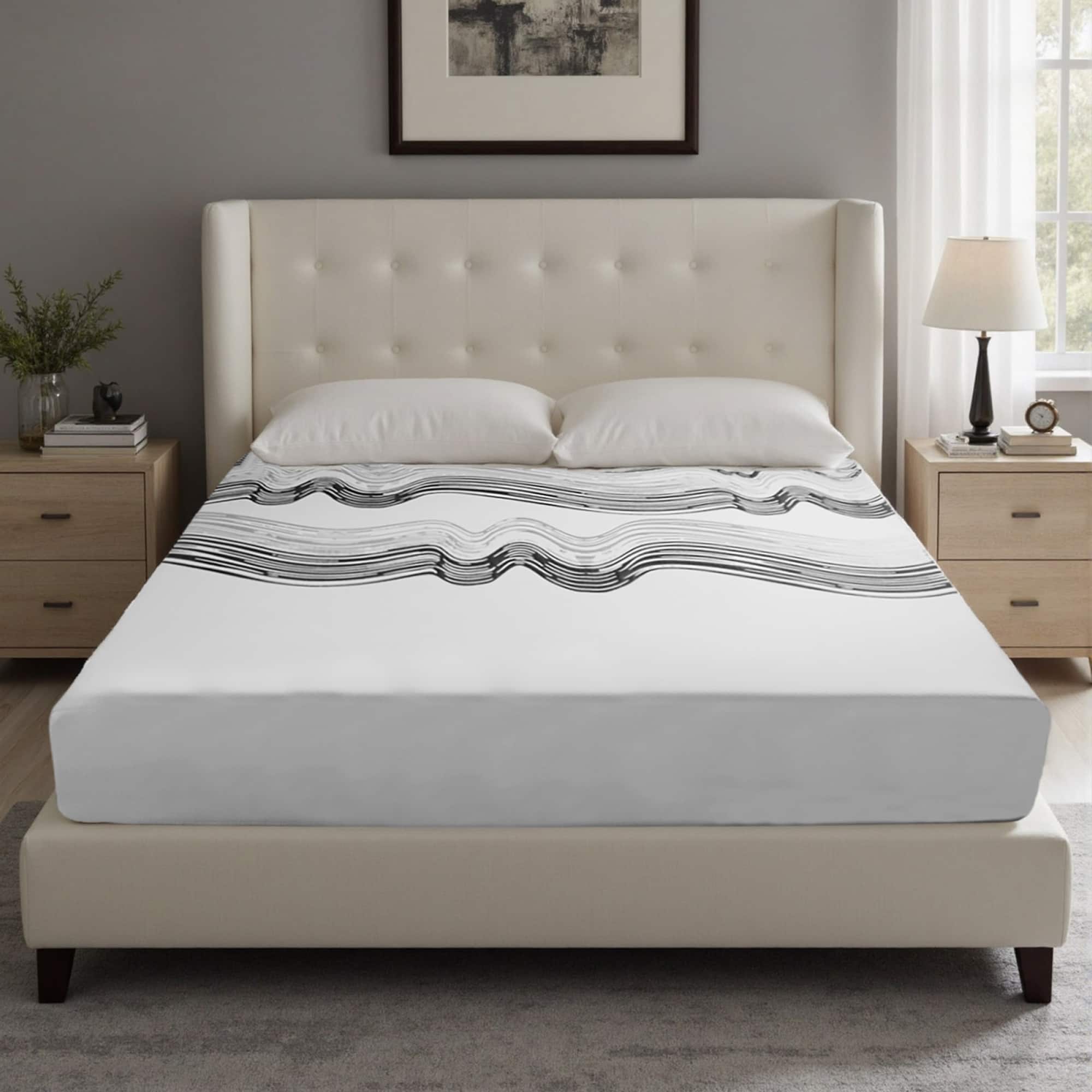 GOODSILO - 12 Inch Premium King Size Multi-Layer 12-Inch Foam Mattress with Cooling Cover and Zoned Support - White