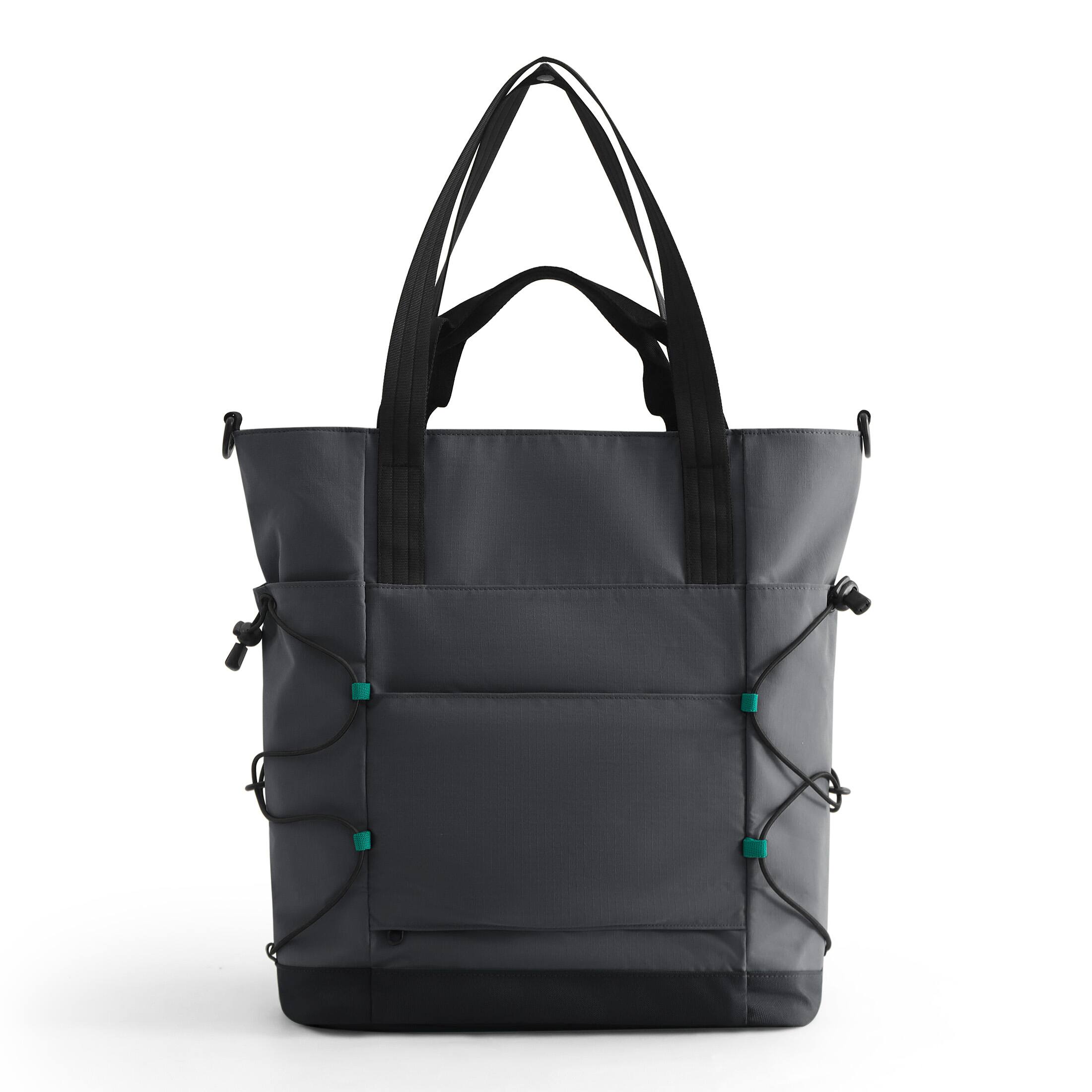 Back. Bagsmart - Focus 23L Sport Tote, Water-Resistant Gym & Work Tote with 15.6" Laptop Sleeve for Daily Use - Forged Iron.