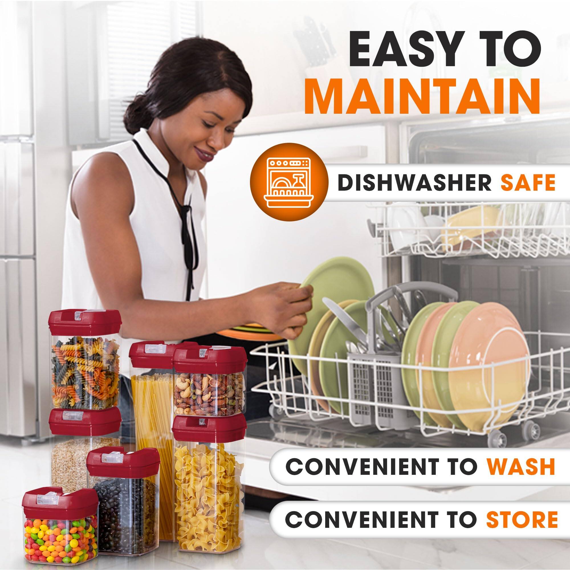 EASY TO MAINTAIN  
DISHWASHER SAFE  
CONVENIENT TO WASH  
CONVENIENT TO STORE