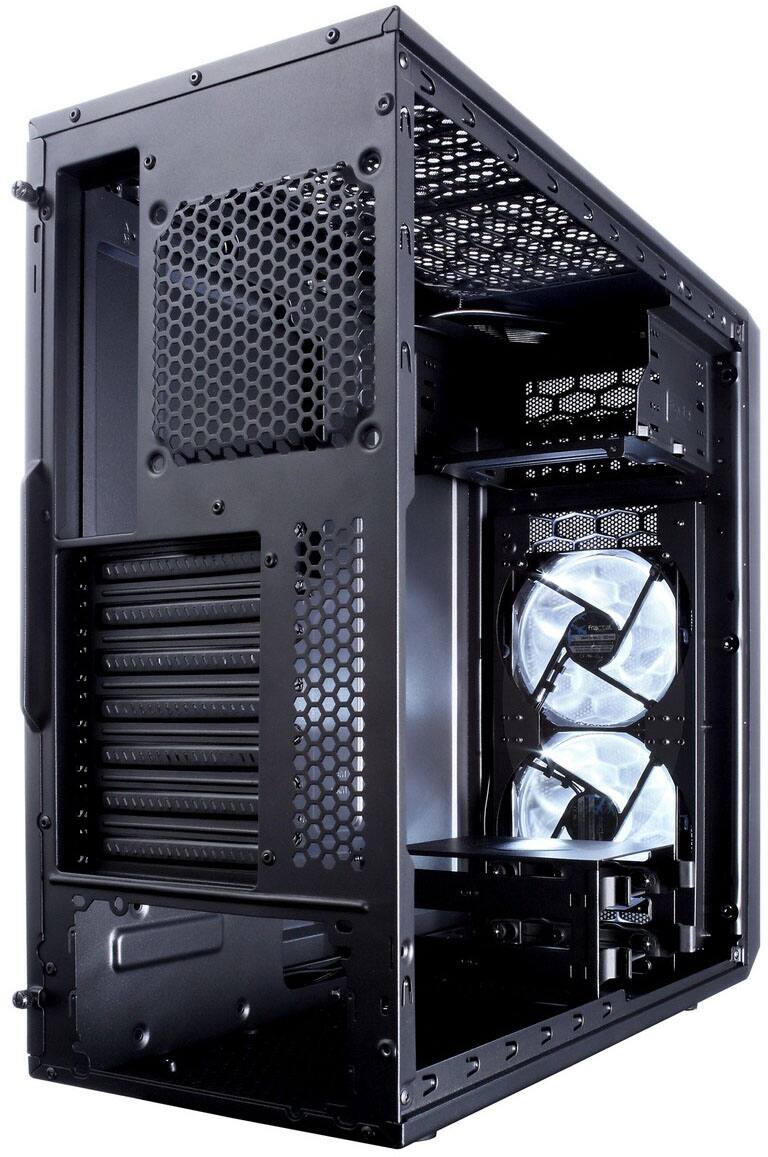 Back. Fractal Design - Focus G ATX, microATX, Mini-ITX Black Chassis with Acrylic Window Mid Tower PC Case - Black.