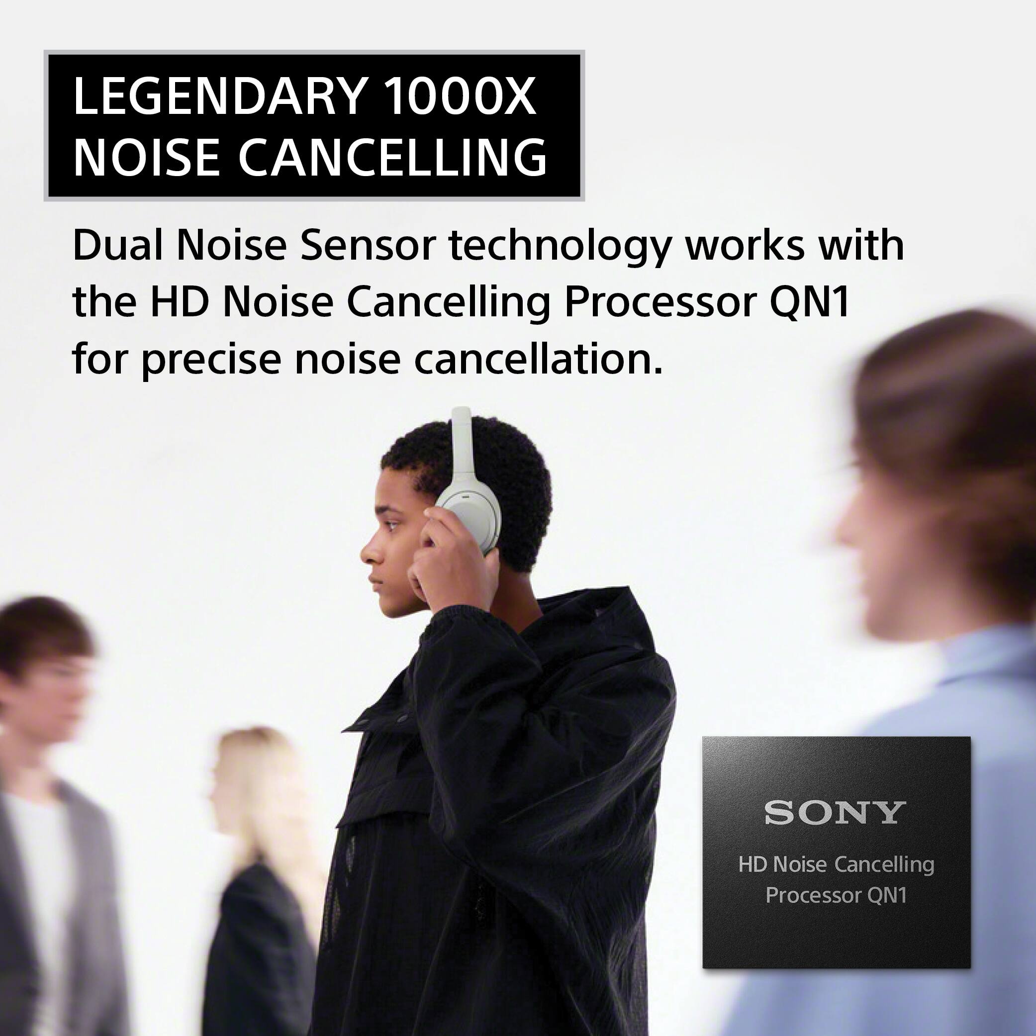 LEGENDARY 1000X NOISE CANCELLING

Dual Noise Sensor technology works with the HD Noise Cancelling Processor QN1 for precise noise cancellation.

SONY
HD Noise Cancelling Processor QN1