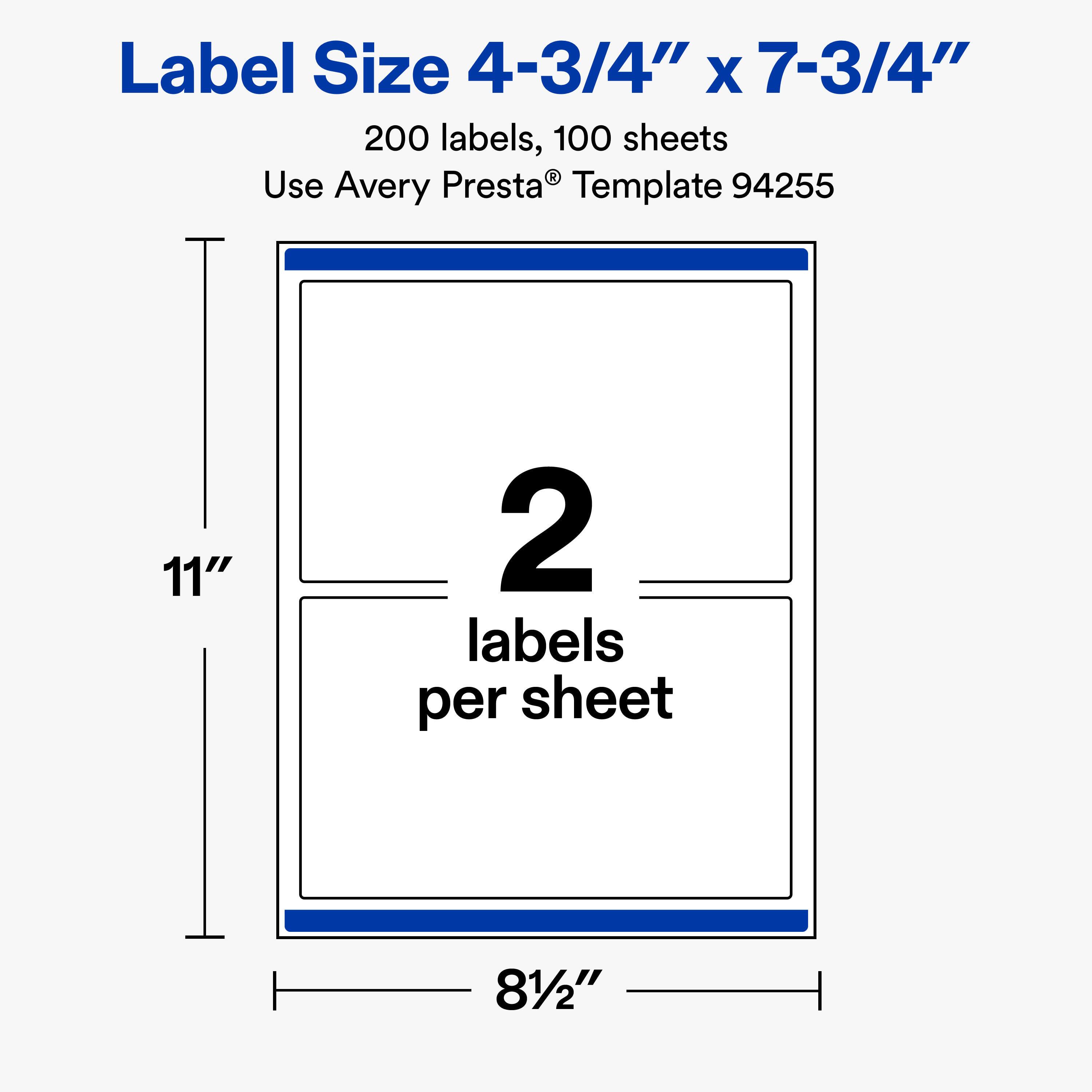 Avery Avery® Matte Rectangle Labels, 4.75