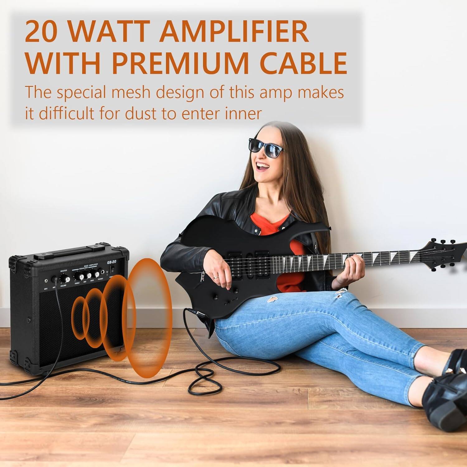 20 WATT AMPLIFIER WITH PREMIUM CABLE

The special mesh design of this amp makes it difficult for dust to enter inner