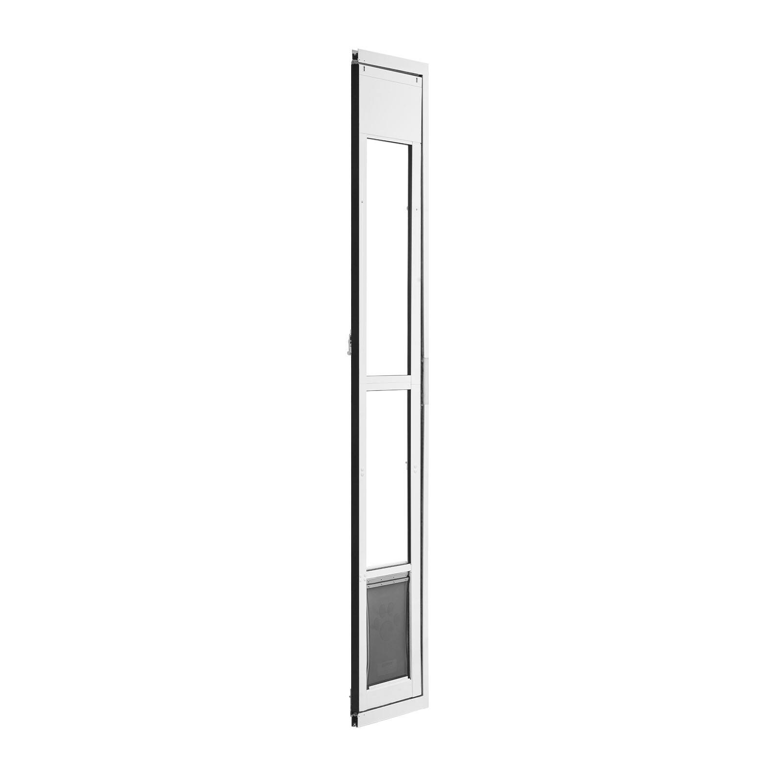 Alt View 5. VEVOR - Dog Door for Sliding Glass Door, 75 7/8" to 80 11/16" Adjustable Height, Aluminum Alloy Frame with Flap, Lock Design - White.