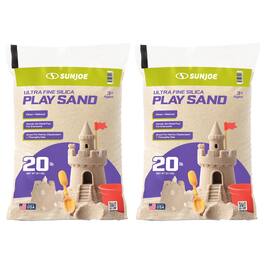 Sun Joe - Ultra Fine Silica Play Sand, Sandboxes & Sensory Tables, 20 lbs, 2 Pack