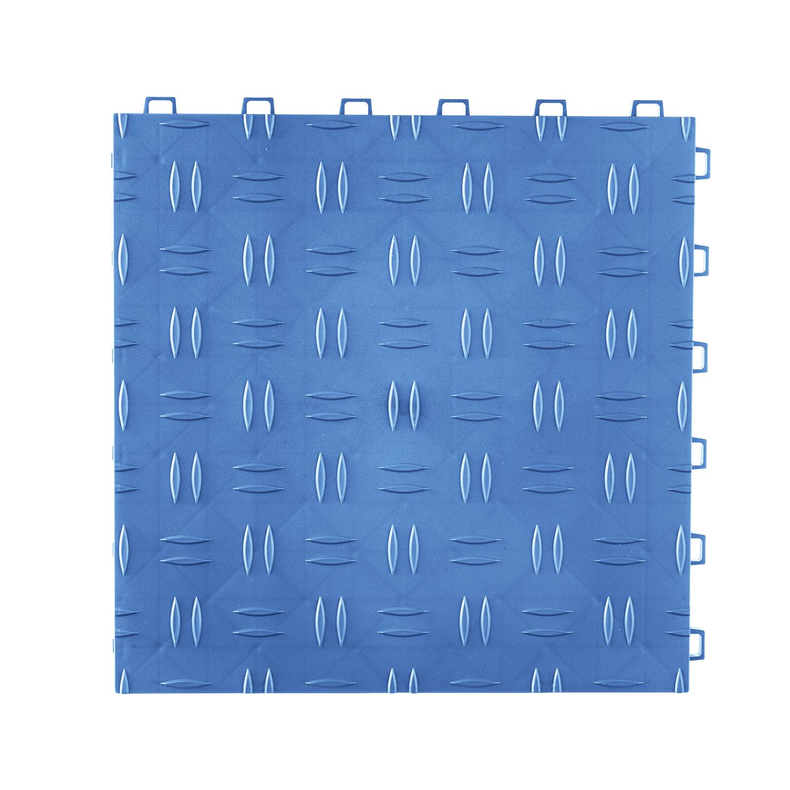 Alt View 5. VEVOR - Garage Tiles Interlocking, 12 x 12 x 0.53 inch 25 Pack Garage Floor Covering Tiles, Non-Slip Double-Sided Texture Garage - Blue.