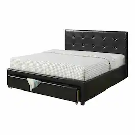 Manhattan Lane - Vivid Full Bed With Drawer - Black