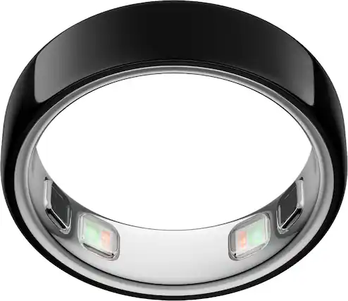 Front. Oura - Oura Ring 5 - Smart Ring - Size Before You Buy with OR5 Sizing Kit - Size 10 - Black.
