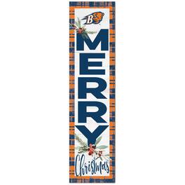Jardine - Bucknell Bison 12'' x 48'' Outdoor Christmas Leaner - White