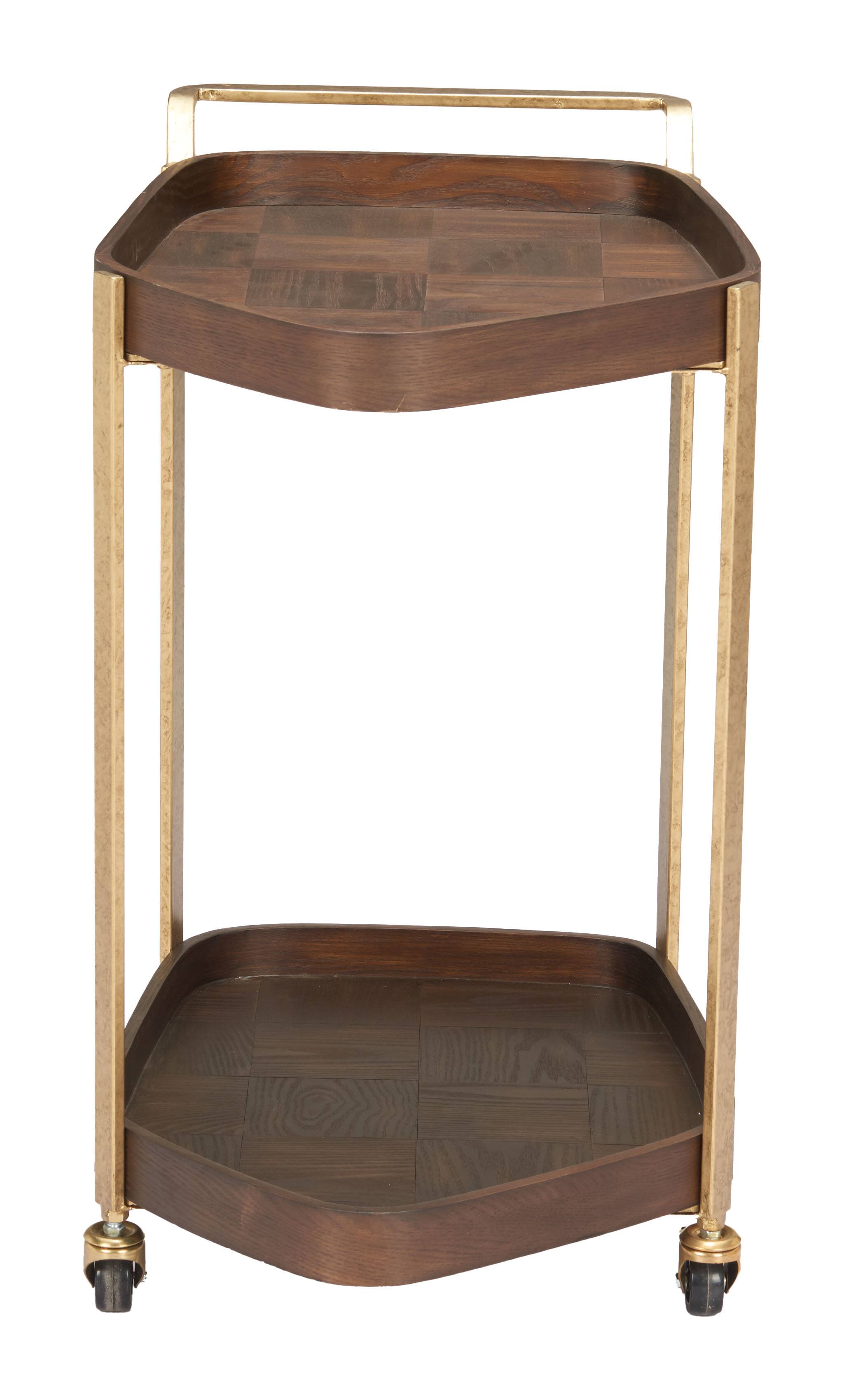 Alt View 1. Hivvago - Stela Bar Cart Walnut - Walnut.