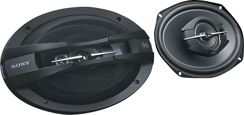  Sony - 6&quot; x 9&quot; 3-Way Speakers with HOP/Aramid Carbon-Fiber Woofer Cones (Pair)