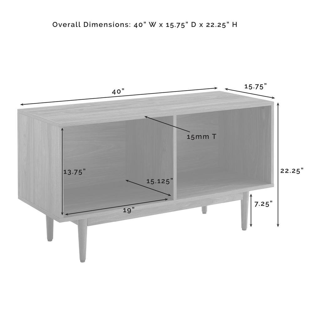 Overall Dimensions: 40" W x 15.75" D x 22.25" H  
40"  
15.75"  
15mm T  
13.75"  
15.125"  
22.25"  
19"  
7.25"