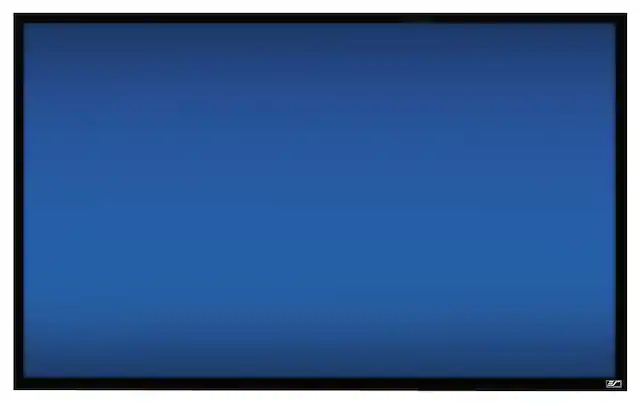 Front. Elite Screens - Sable Frame2 100" Fixed Projector Screen - Black Velvet.