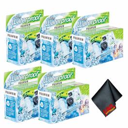 Fujifilm - 5xFUJIFILM QuickSnap 800 Waterproof 35mm Disposable Camera (27 Exposures),Bundle