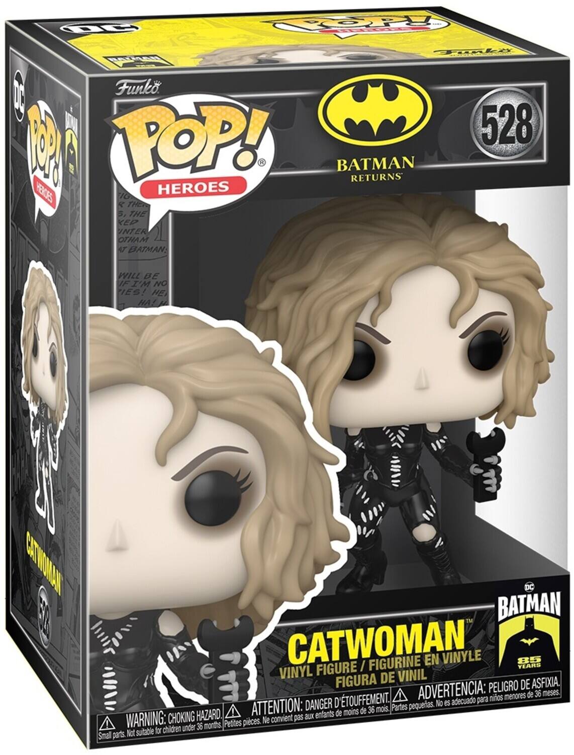 CE 1OP K0 I Maron Funko OC M POP! 528 BATMAN RETURNS HEROES 1G THER S, THE KED INTER OTHAM A7 BATMAN WILL BE IF I'M NO IES! HE HA! a ST CATIOMAN DC BATMAN CATWOMAN / FIGURINE EN VINYLE 85 YEARS VINYL FIGURE VINIL FIGURA DE ASFIXIA. ADVERTENCIA: PELIGRO 36 meses. nios menores de ATTENTION: DANGER D'TOUFFEMENT. Partes pequeias. No es adecuado para de moins de 36 mois. CHOKING HAZARD. WARNING: under 36 months Petites pieces. Ne Not suitable for children Small parts.