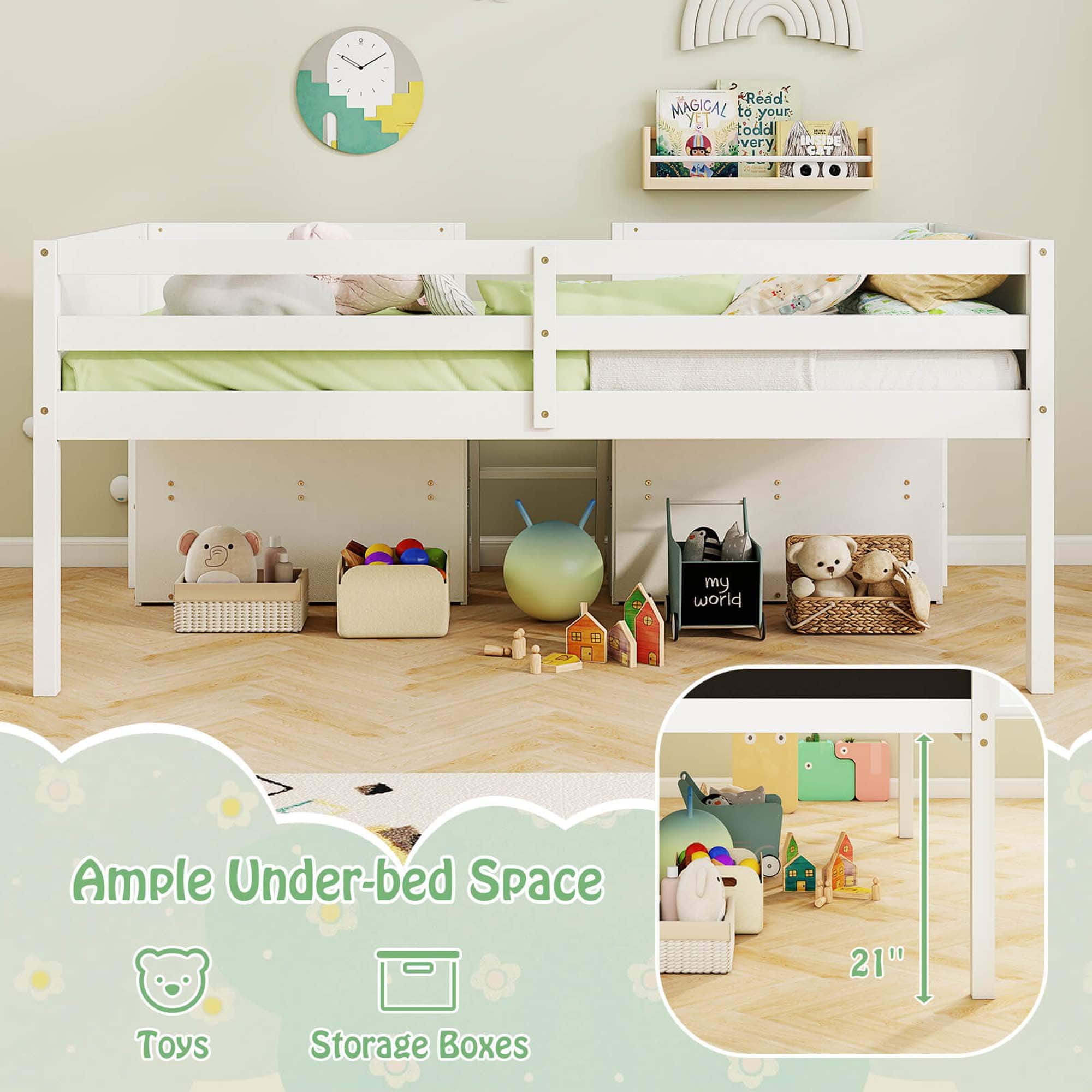 Ample Under-bed Space 21" TOYs Storage Boxes