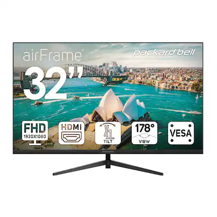 airFrame 32" packard bell FHD 1920X1080 HDMI TILT 178° VIEW VESA