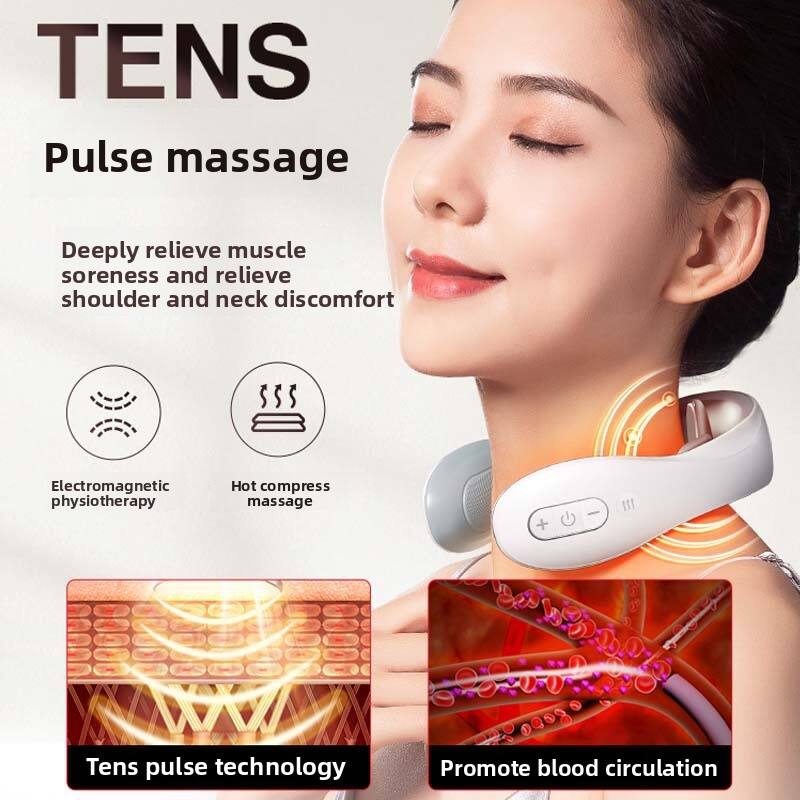 TENS Pulse massage

Deeply relieve muscle soreness and relieve shoulder and neck discomfort

- Electromagnetic physiotherapy
- Hot compress massage

Tens pulse technology

Promote blood circulation