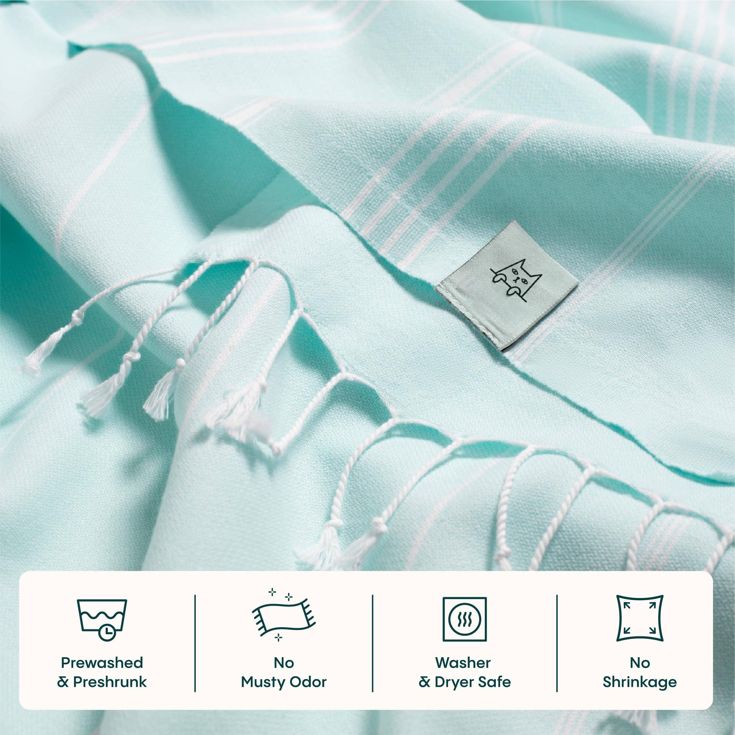 - Prewashed & Preshrunk
- No Musty Odor
- Washer & Dryer Safe
- No Shrinkage