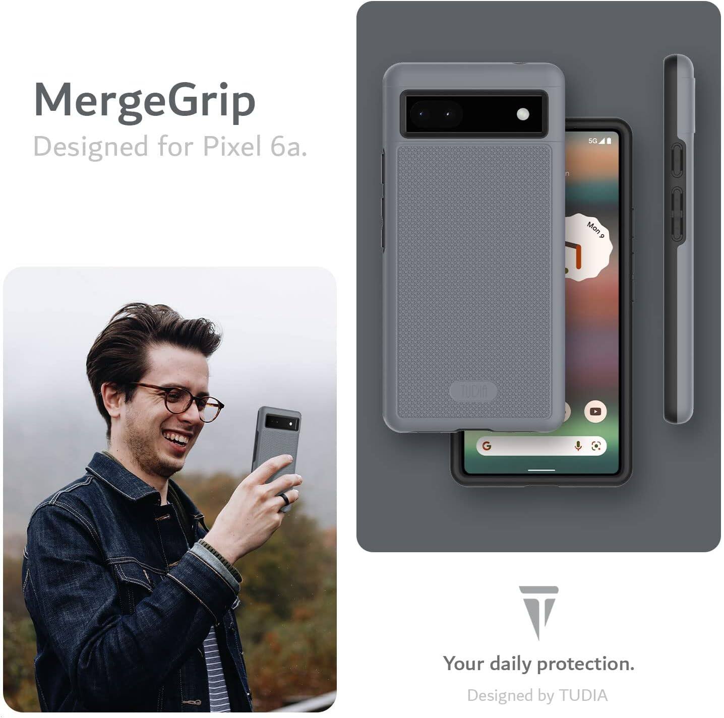MergeGrip  
Designed for Pixel 6a.  

Your daily protection.  
Designed by TUDIA