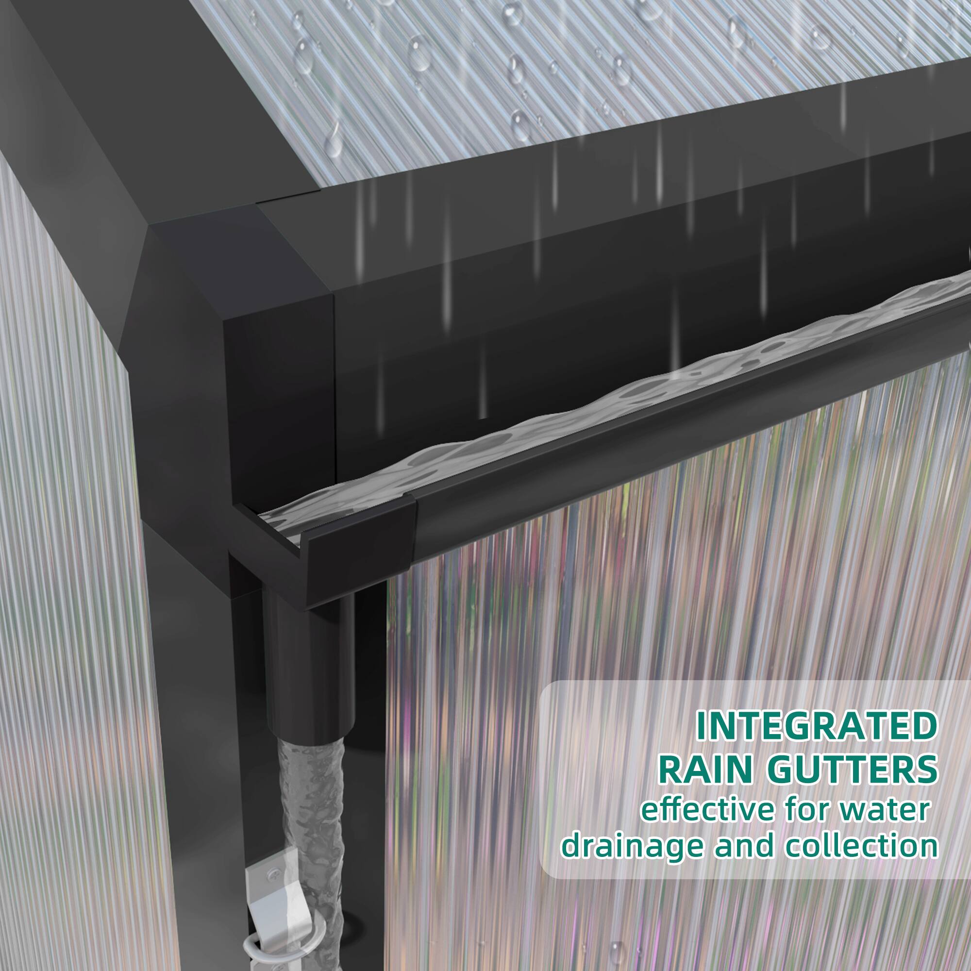 INTEGRATED RAIN GUTTERS  
effective for water drainage and collection