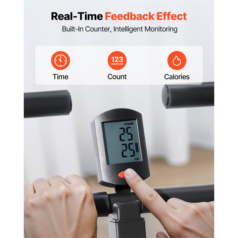 Real-Time Feedback Effect  
Built-In Counter, Intelligent Monitoring  

Time  
Count  
Calories  

COUNT  
25  
25