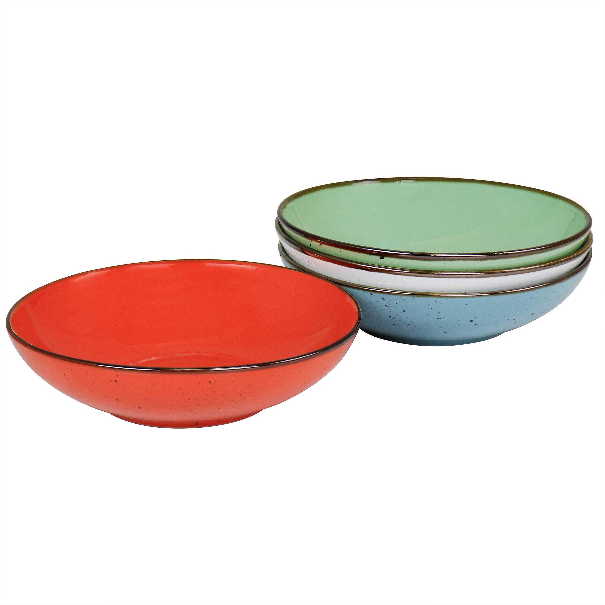 Alt View 5. Elama - Elama Evelyn 20 Piece Mix and Match Round Stoneware Dinnerware Set in Assorted Colors - Assorted.