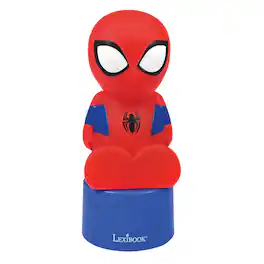 Lexibook - Spiderman, Nightlight and Speaker for children's room, color change, soft light, battery operated, Blue/Red