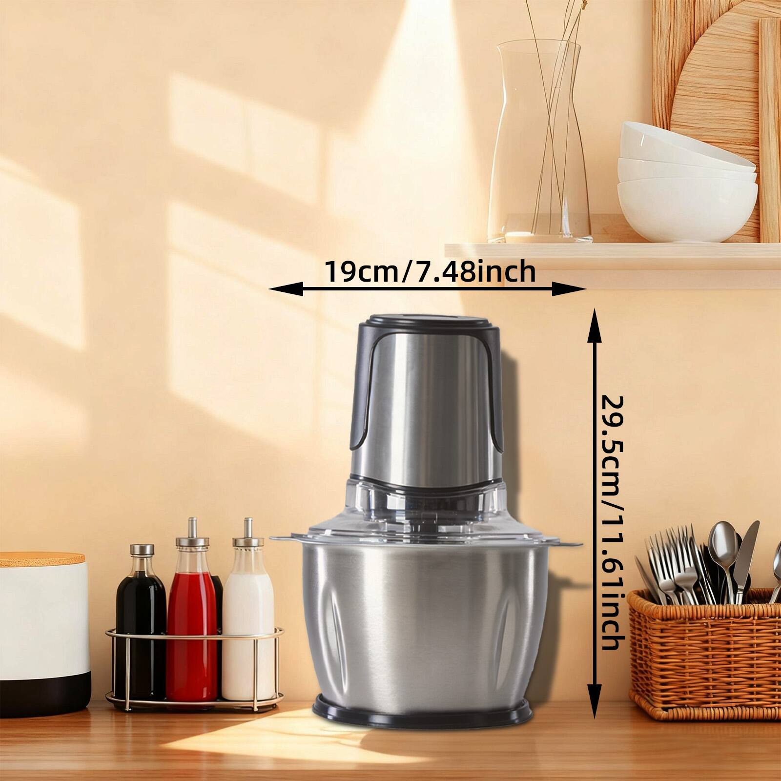 19cm/7.48inch  
29.5cm/11.61inch