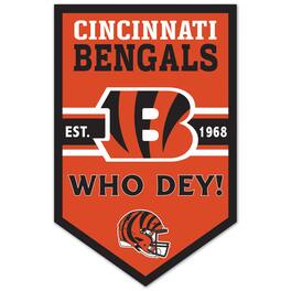 WinCraft - Cincinnati Bengals 11" x 17" Chevron Wood Sign - Multicolor