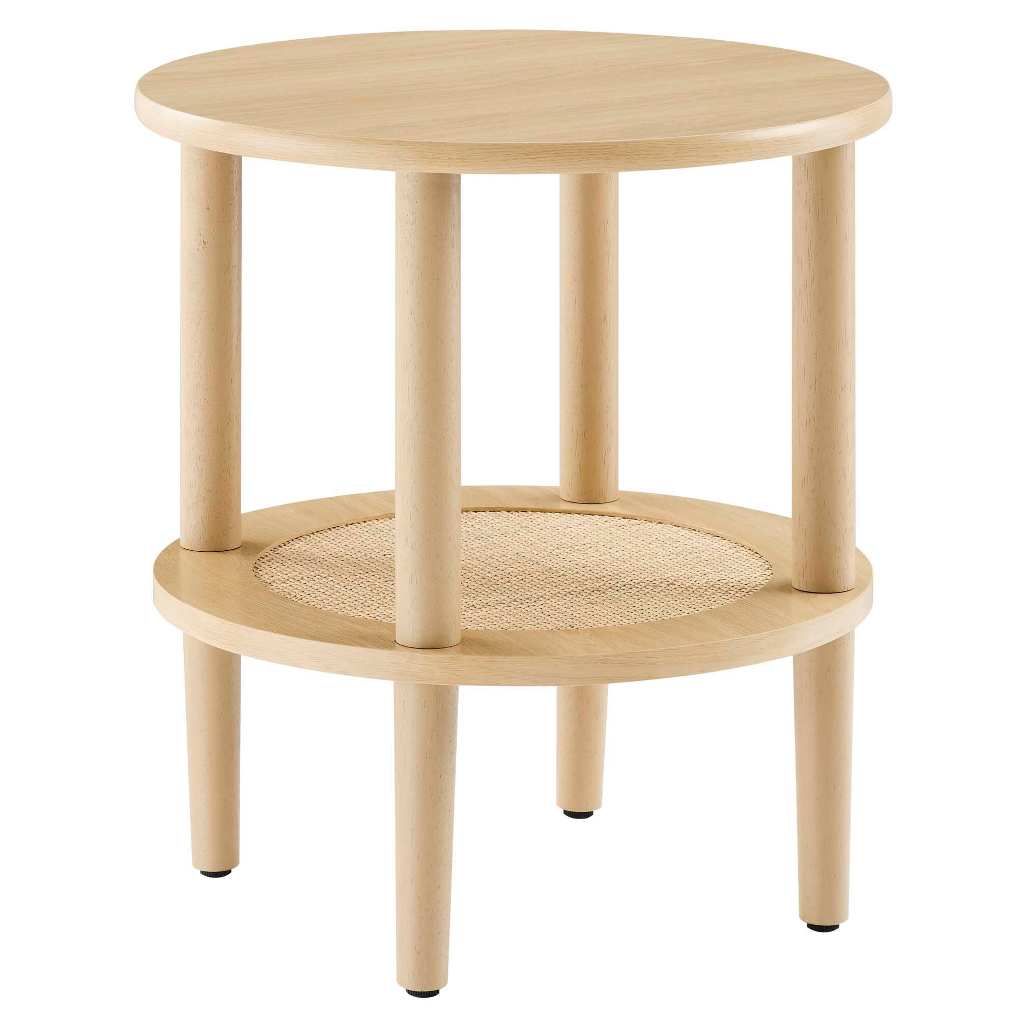 Angle. Modway - Torus Round Side Table by Modway - Oak.