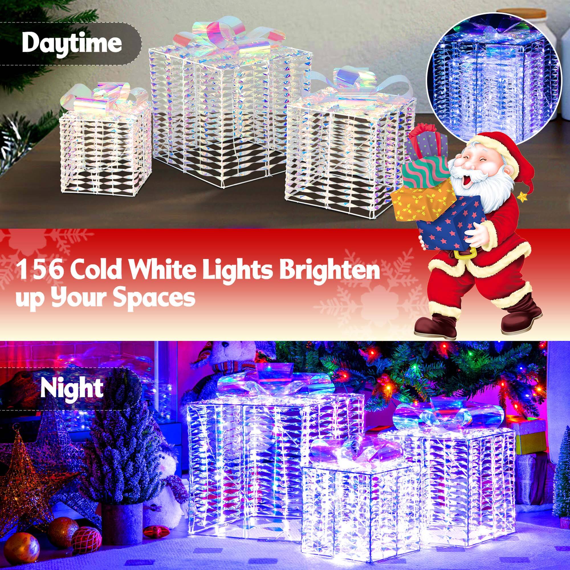 Daytime: 156 Cold White Lights Brighten up Your Spaces Night: