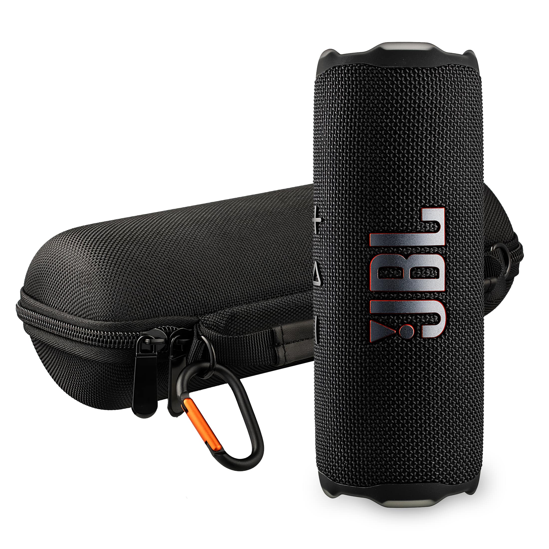 Front. JBL - JBL Flip 7 Portable Bluetooth Speaker (Black), deep bass, IP68 waterproof, for home, Outdoors Bundle - Black.