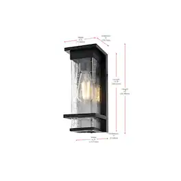 Elegant Lighting - Harper 7 inch Outdoor Pendant - Black