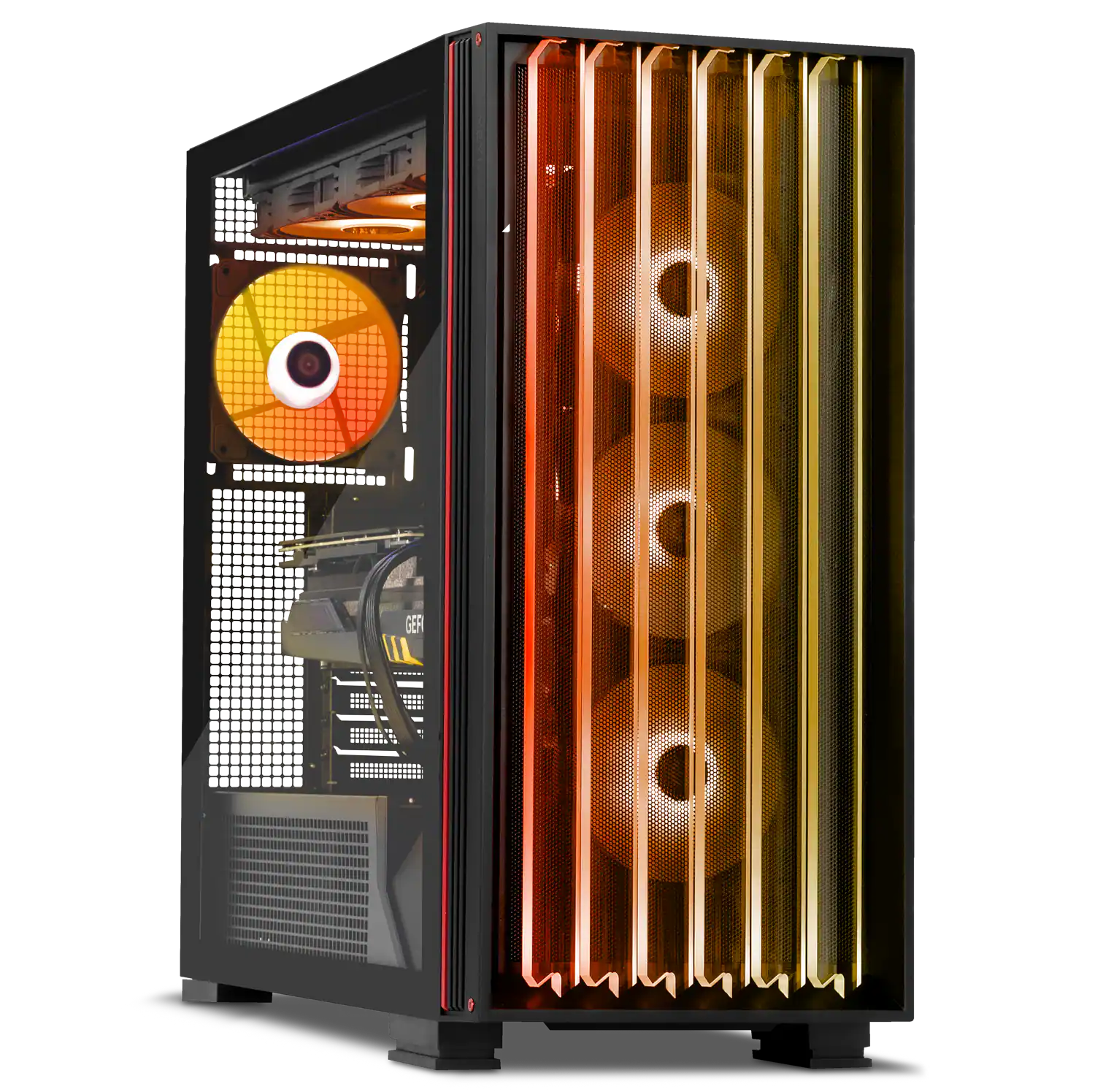 YEYIAN - Gaming PC, Ryzen 9 9900X3D, Nvidia RTX 5090 32GB GDDR7, 2TB NVMe, 32GB DDR5, 1000W 80 PLATINUM. YPA-MX990DC-5901U - Black