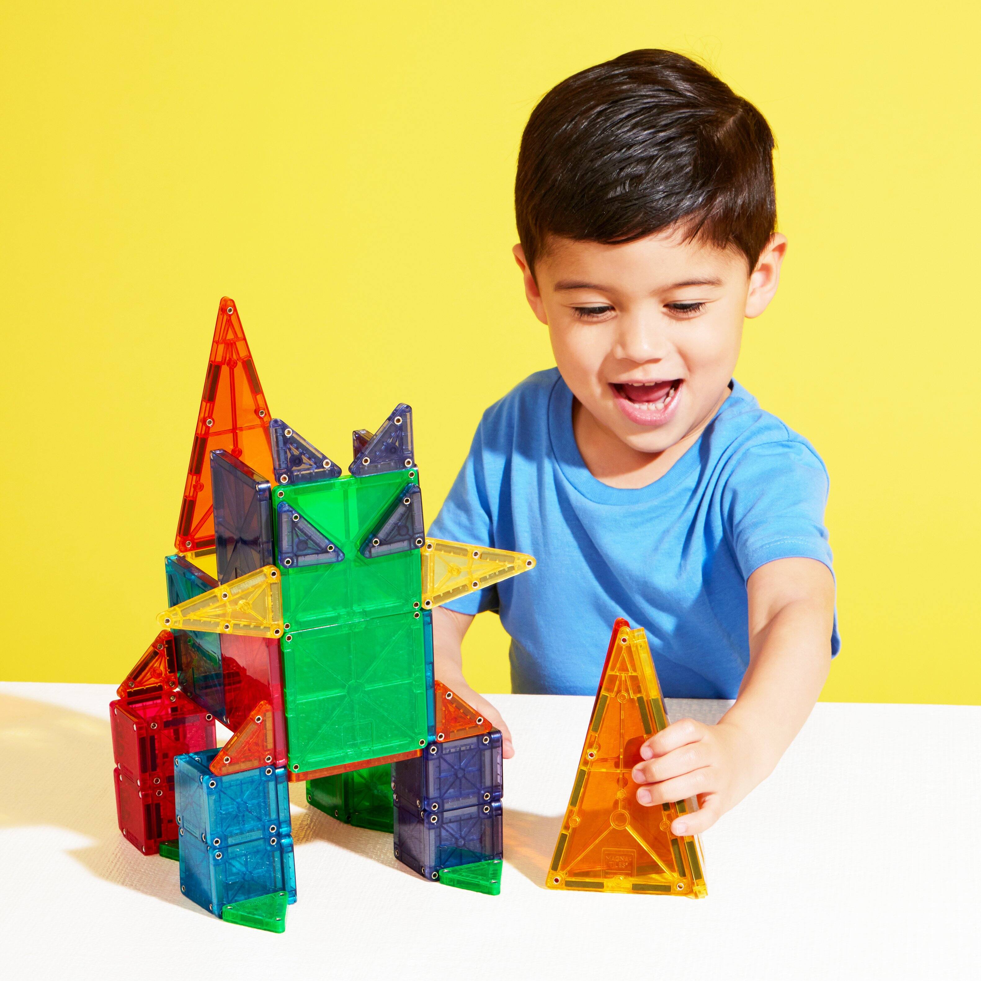 Back. Magna-Tiles - Combo 62-Piece Magnetic Construction Set, THE ORIGINAL MAGNA-TILES.